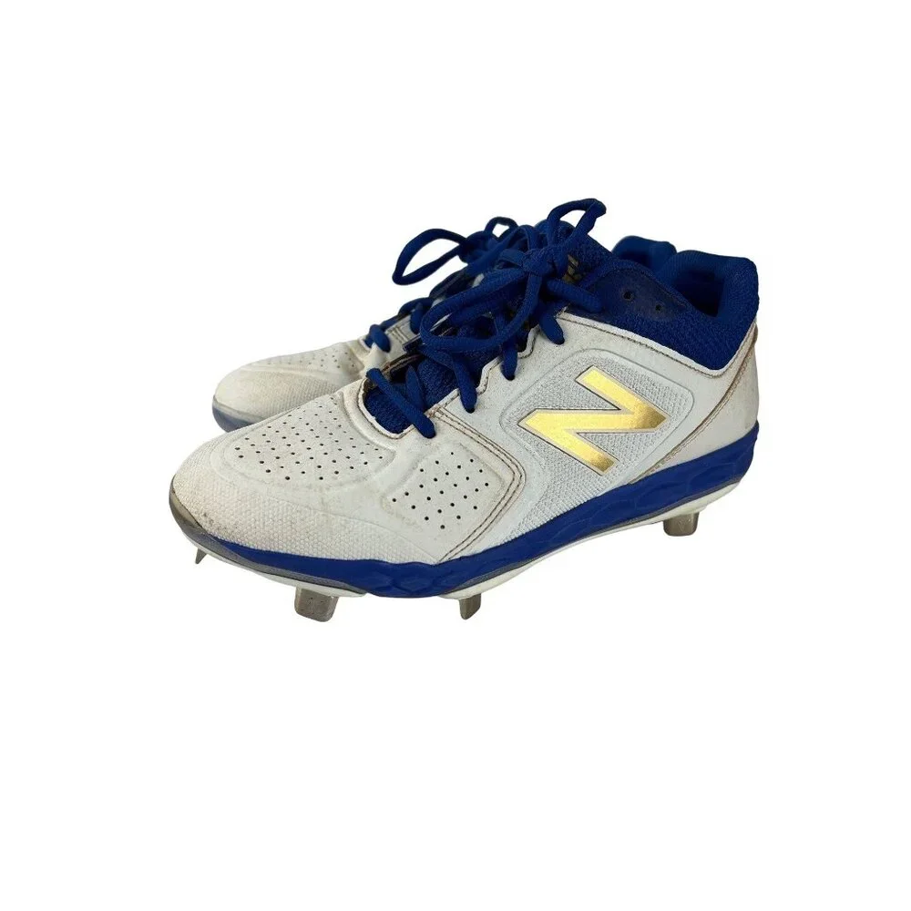 New Balance Women's Metal Cleats Blue/white Size 6.5